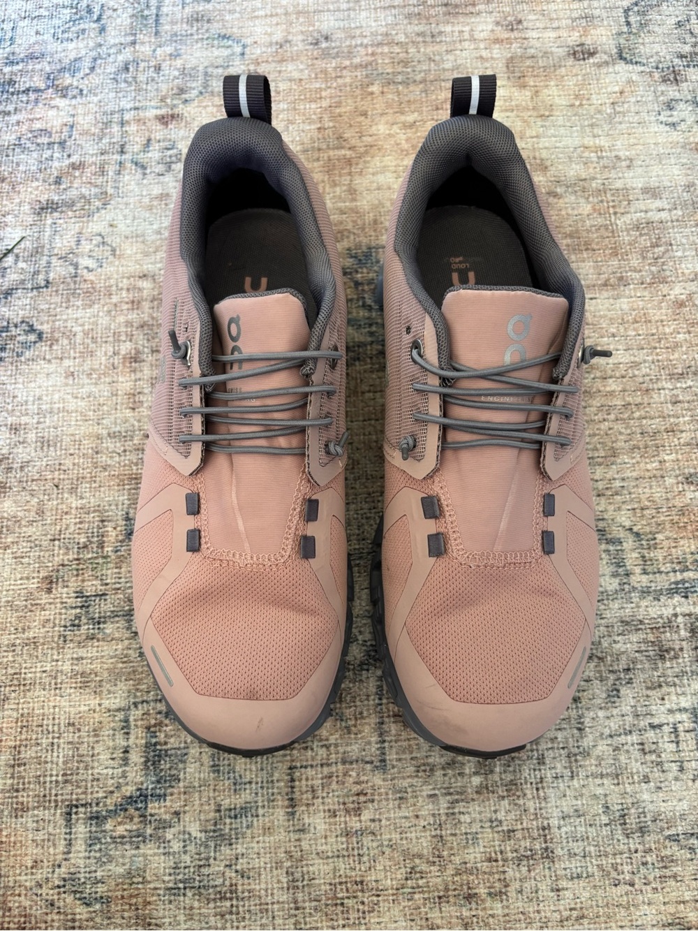 On Running Women Sneakers in Dusty Rose with Gray Accents